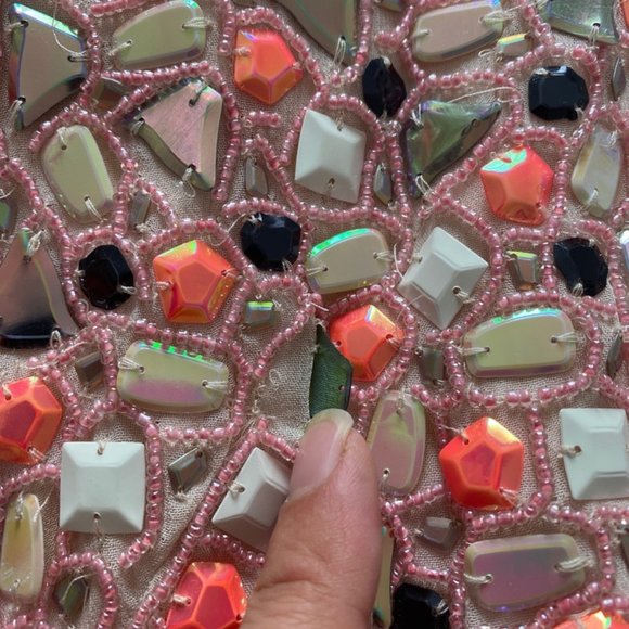 FCUK French Connection Pink Mini Dress w/ Sequins - Picture 3 of 4